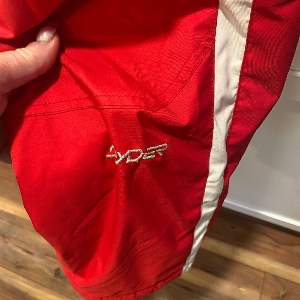 SPYDER Youth Size 10 Insulated Lined Waterproof Red Ski Snowboarding Pants adjus - Picture 12 of 12